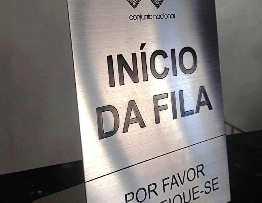 Placa em L em Aço Inox